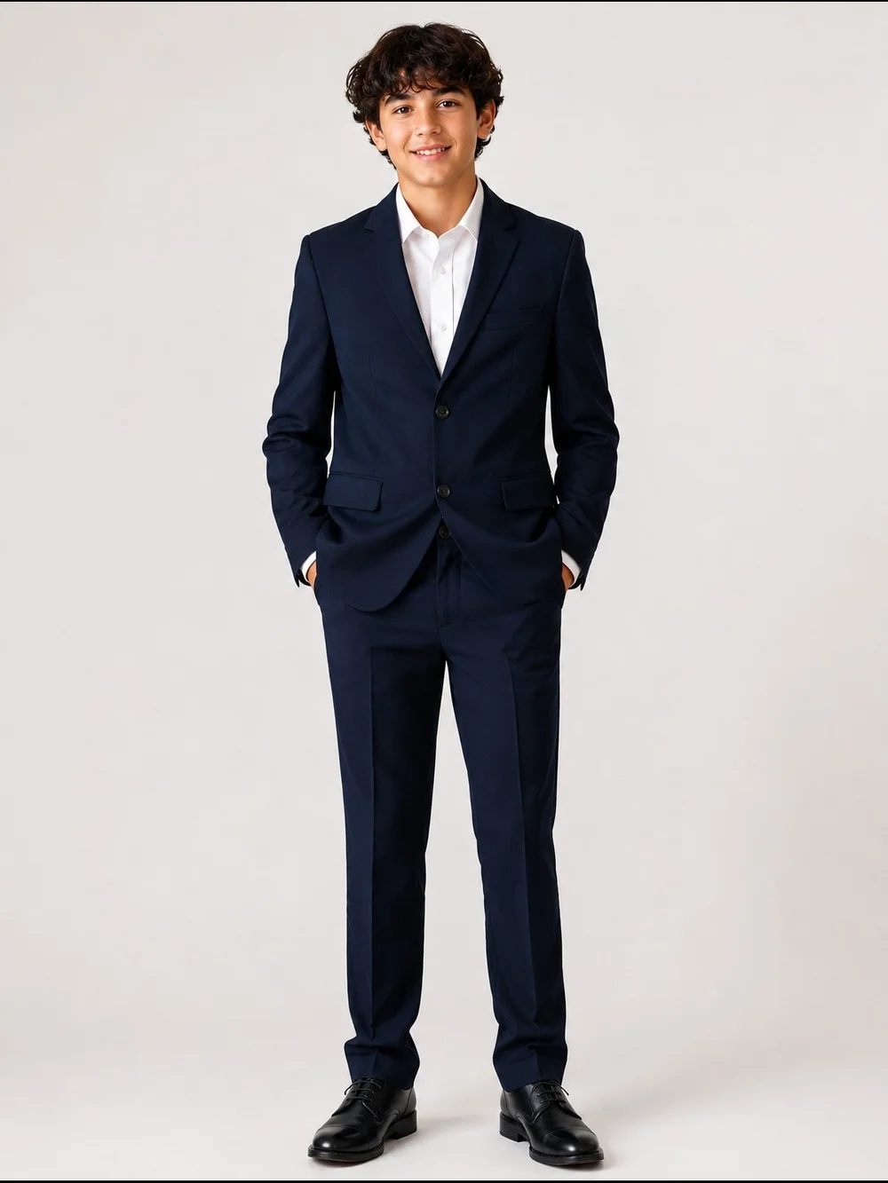Navy Boys Two-Piece Suit - Classic Tailored Blazer & Trousers